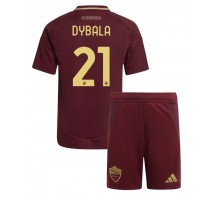 AS Roma Paulo Dybala #21 Koszulka Podstawowa dzieci 2024-25 Krótki Rękaw (+ krótkie spodenki)